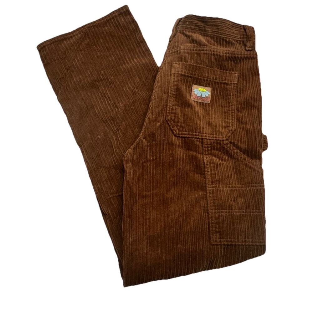 Pacsun Pants Womens Size 26 Brown Corduroy 90s Boyfriend Carpenter Baggy Grunge - Picture 13 of 13